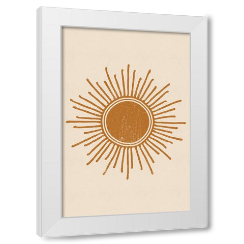 Sun White Modern Wood Framed Art Print by JJ Design