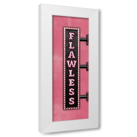 Flawless White Modern Wood Framed Art Print by JJ Design