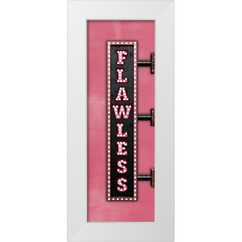 Flawless White Modern Wood Framed Art Print by JJ Design