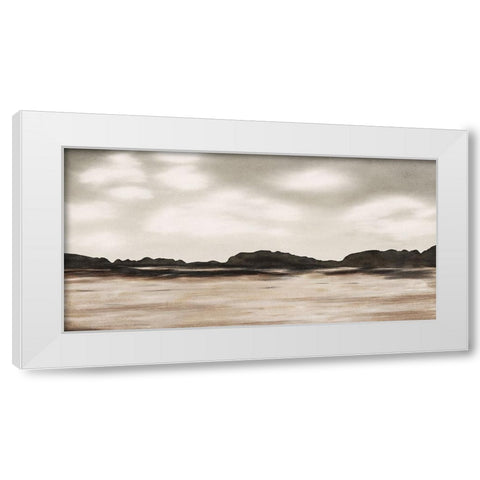 Neutral Landscape White Modern Wood Framed Art Print by JJ Design