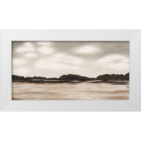 Neutral Landscape White Modern Wood Framed Art Print by JJ Design