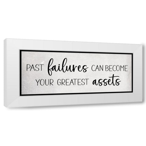 Past Failures White Modern Wood Framed Art Print by JJ Design