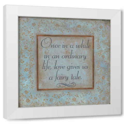 Once in a While White Modern Wood Framed Art Print by Moulton, Jo