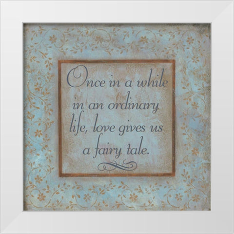 Once in a While White Modern Wood Framed Art Print by Moulton, Jo