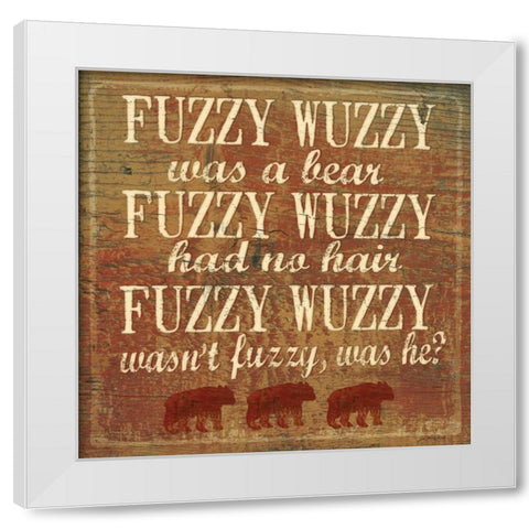 Fuzzy Wuzzy White Modern Wood Framed Art Print by Moulton, Jo