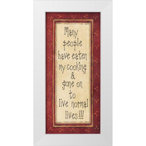 My Cooking White Modern Wood Framed Art Print by Moulton, Jo