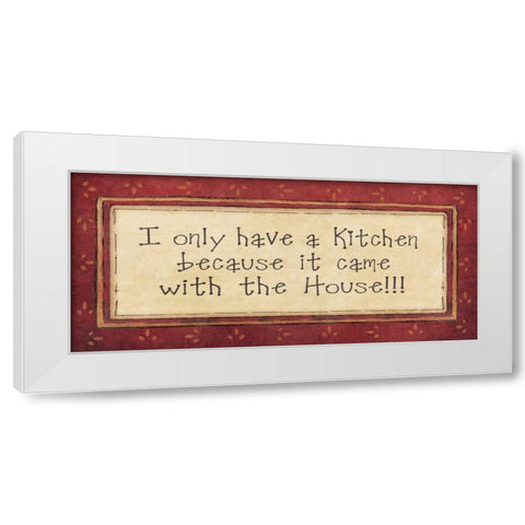 My Kitchen White Modern Wood Framed Art Print by Moulton, Jo