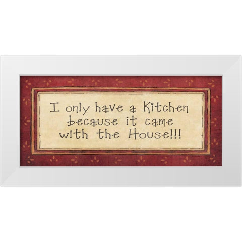 My Kitchen White Modern Wood Framed Art Print by Moulton, Jo