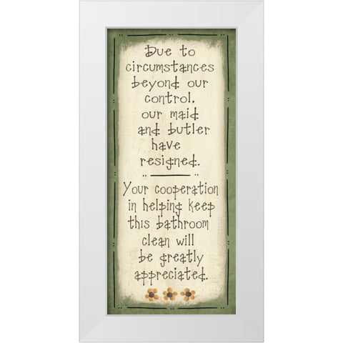 Bathroom Clean White Modern Wood Framed Art Print by Moulton, Jo