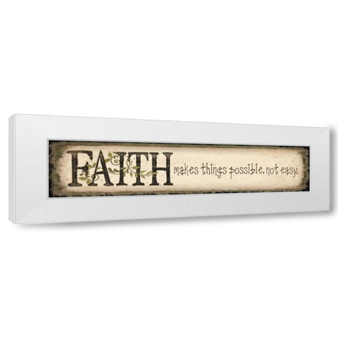 Faith White Modern Wood Framed Art Print by Moulton, Jo