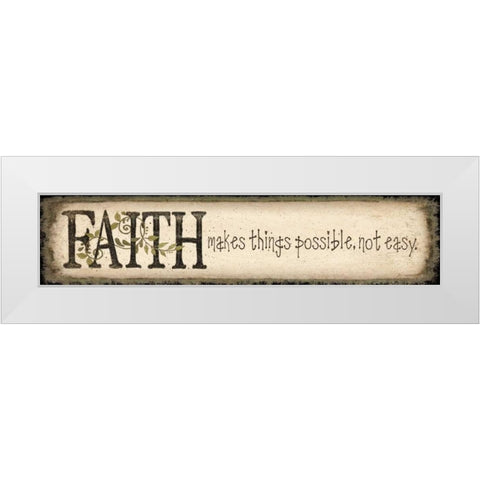 Faith White Modern Wood Framed Art Print by Moulton, Jo