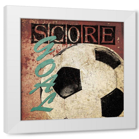 Goal White Modern Wood Framed Art Print by Moulton, Jo