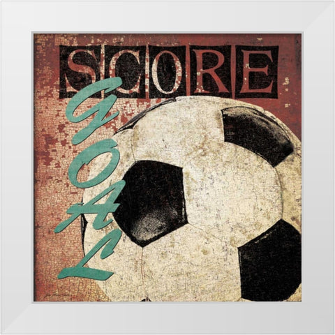Goal White Modern Wood Framed Art Print by Moulton, Jo