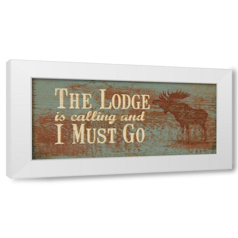 The Lodge White Modern Wood Framed Art Print by Moulton, Jo