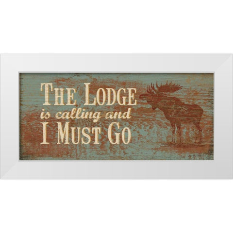 The Lodge White Modern Wood Framed Art Print by Moulton, Jo