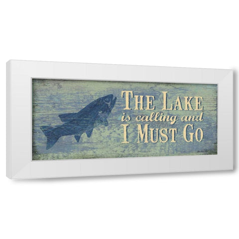 The Lake White Modern Wood Framed Art Print by Moulton, Jo
