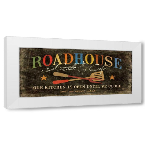Roadhouse White Modern Wood Framed Art Print by Moulton, Jo