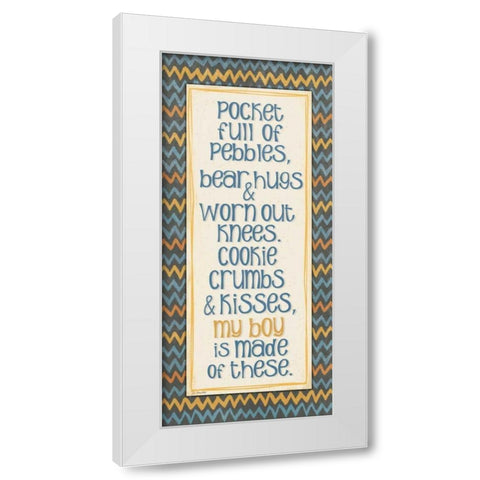 My Boy White Modern Wood Framed Art Print by Moulton, Jo