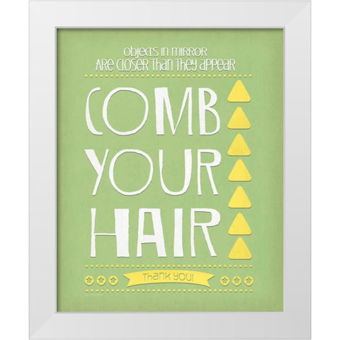 Comb White Modern Wood Framed Art Print by Moulton, Jo