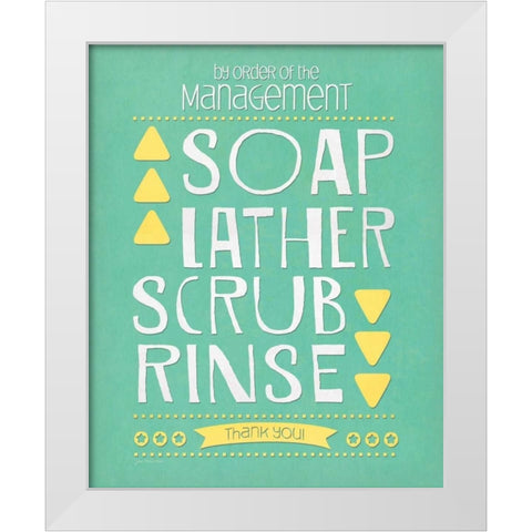 Soap White Modern Wood Framed Art Print by Moulton, Jo