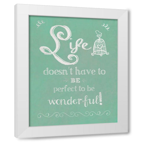 Wonderful Perfect - Mint White Modern Wood Framed Art Print by Moulton, Jo