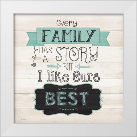 Story White Modern Wood Framed Art Print by Moulton, Jo