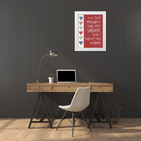 My Soldier White Modern Wood Framed Art Print by Moulton, Jo