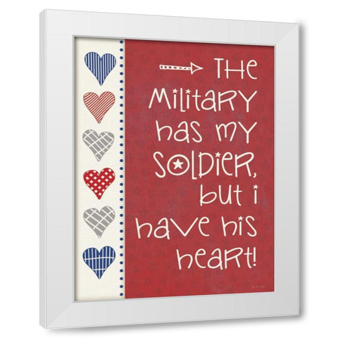 My Soldier White Modern Wood Framed Art Print by Moulton, Jo