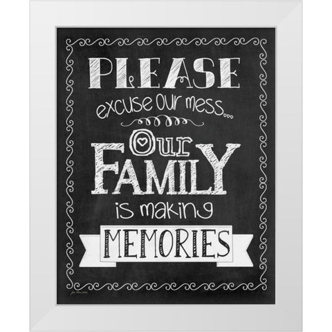 Memories White Modern Wood Framed Art Print by Moulton, Jo