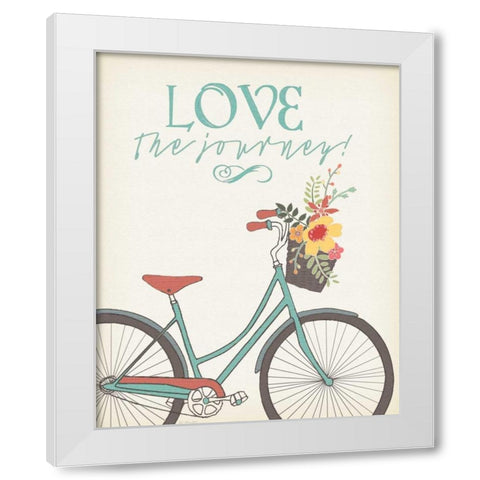 Love the Journey White Modern Wood Framed Art Print by Moulton, Jo