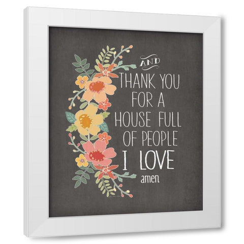 House Full of Love White Modern Wood Framed Art Print by Moulton, Jo