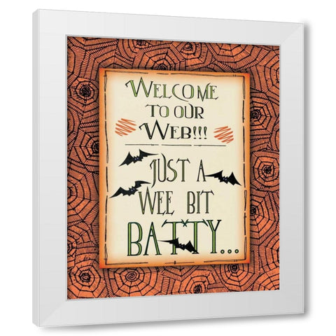 Batty White Modern Wood Framed Art Print by Moulton, Jo