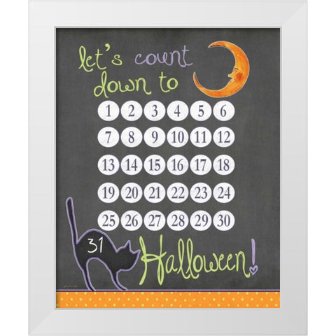 Count Down White Modern Wood Framed Art Print by Moulton, Jo