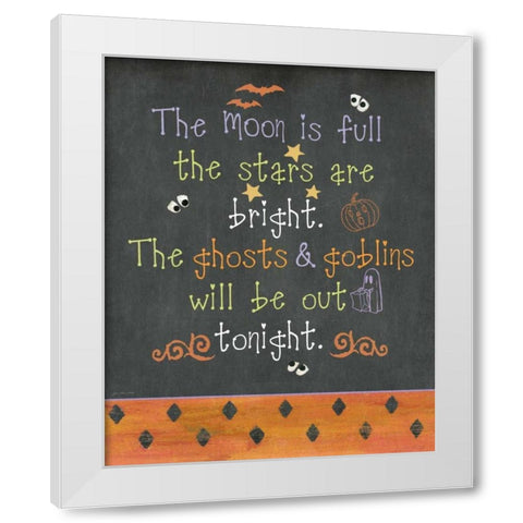 Ghosts and Goblins White Modern Wood Framed Art Print by Moulton, Jo
