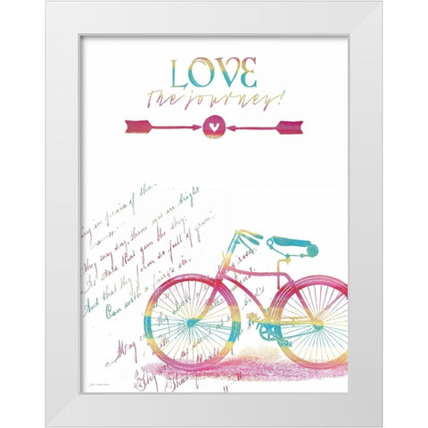 Love the Journey White Modern Wood Framed Art Print by Moulton, Jo