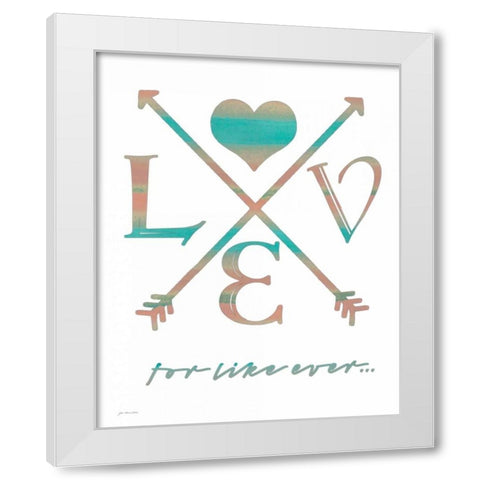 For Like Ever White Modern Wood Framed Art Print by Moulton, Jo