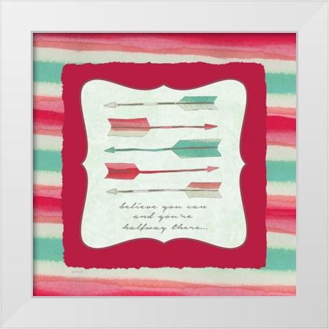 Believe I White Modern Wood Framed Art Print by Moulton, Jo