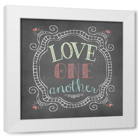 Love One Another - Chalk White Modern Wood Framed Art Print by Moulton, Jo