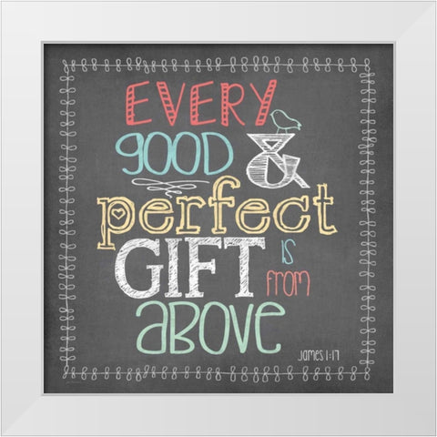 Perfect Gift White Modern Wood Framed Art Print by Moulton, Jo