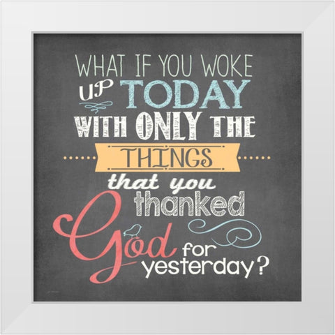 Thank God - Chalk White Modern Wood Framed Art Print by Moulton, Jo