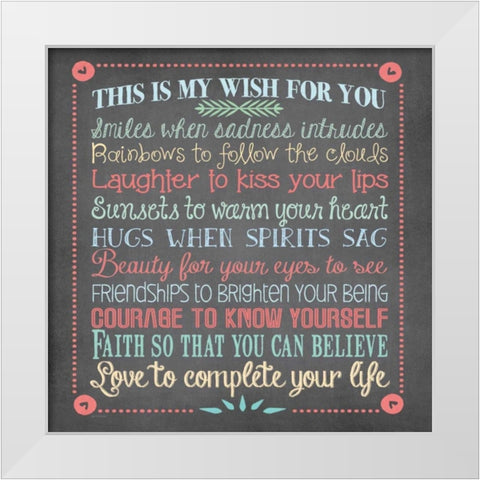 Faith Wishes White Modern Wood Framed Art Print by Moulton, Jo