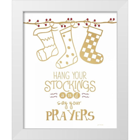 Stockings White Modern Wood Framed Art Print by Moulton, Jo