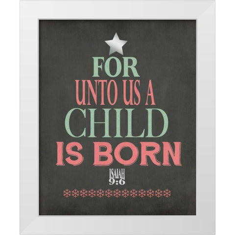 Son is Given II White Modern Wood Framed Art Print by Moulton, Jo