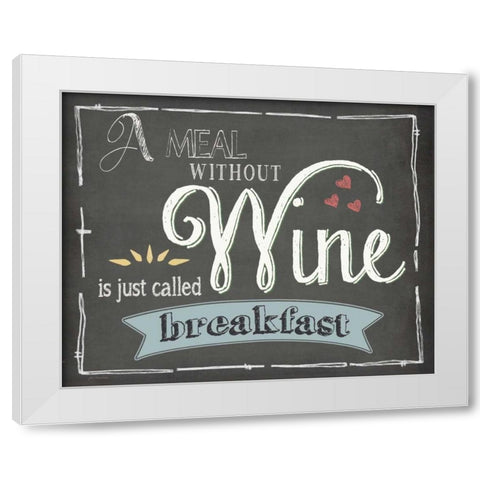 Wine White Modern Wood Framed Art Print by Moulton, Jo