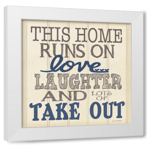 Take Out - Square White Modern Wood Framed Art Print by Moulton, Jo