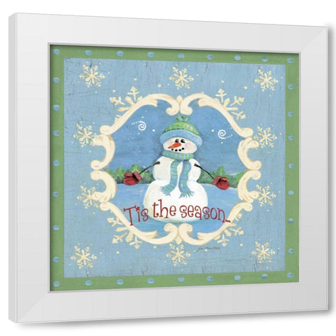 Tis the Season White Modern Wood Framed Art Print by Moulton, Jo