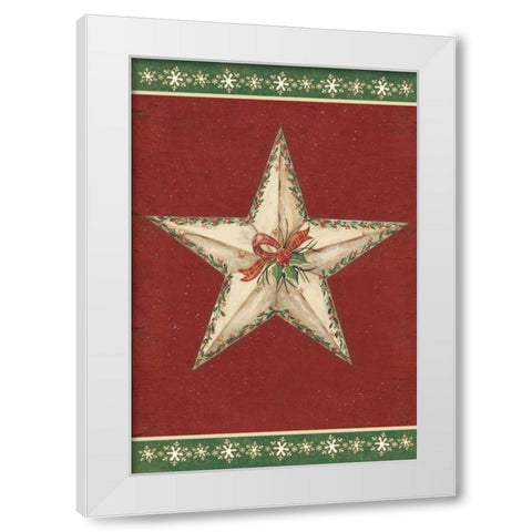 Holiday Star II White Modern Wood Framed Art Print by Moulton, Jo