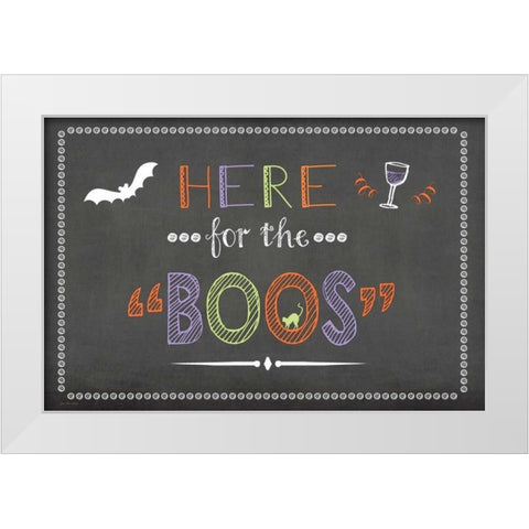 Boos White Modern Wood Framed Art Print by Moulton, Jo