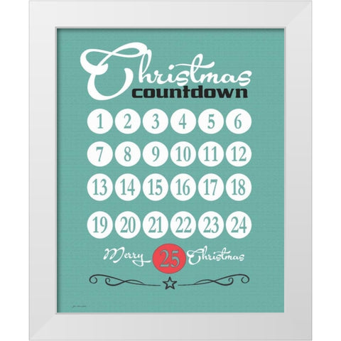 Countdown White Modern Wood Framed Art Print by Moulton, Jo