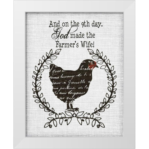 Farmers Wife White Modern Wood Framed Art Print by Moulton, Jo